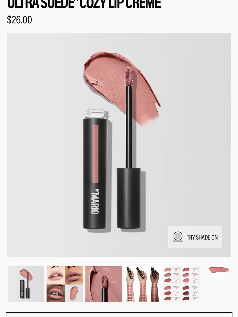 Makeup By Mario Ultra Suede Cozy Lip Crème in Dusty Rose
